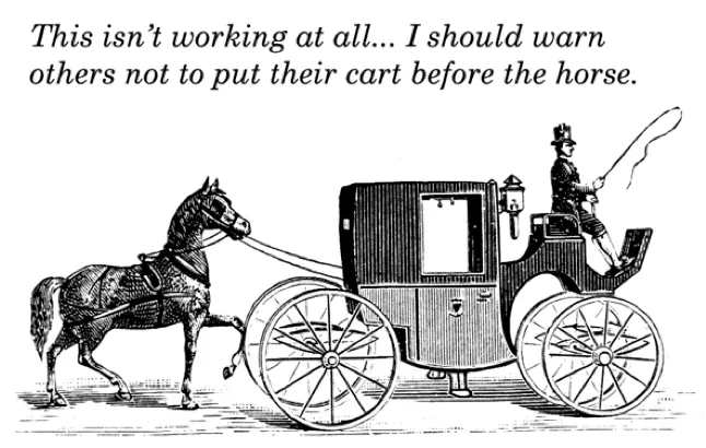 Cart before horse - common Platform Engineering approach